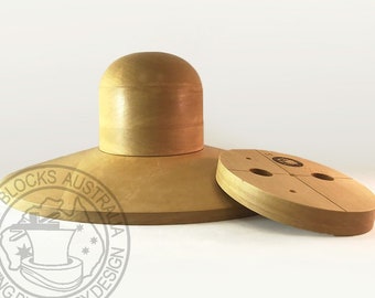Millinery Beginners Hat Block Set: Dome, Brim & Collar