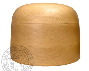 Reproduktion "Nummer 52" Offene Krone mit flacher Basis - Hat Block, Hat Making, Hat Mould, Hutmacherei, Hat Blocks Australia