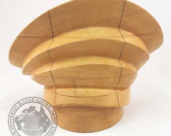 Handmade Puzzle Hat Block: Vintage Millinery Mould Reproduction, Hat blocks Australia