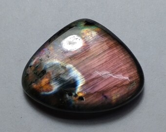 Natural Spectrolite Cabochon, Spectrolite Heart Shape Cabochon, Spectrolite Cab, Multi Purple Labradorite, Wire Wrapping Spectrolite, 19 MM