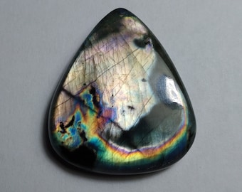 Natural Spectrolite Cabochon, Spectrolite Pear Shape Cabochon, Spectrolite Cab, Multi Purple Labradorite, Wire Wrapping Spectrolite, 35 MM