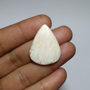 Roze scoleciet cabochon, scoleciet cabochon, peervormige cabochon, scoleciet cabochon, topkwaliteit scoleciet cabine, scoleciet cabine voor draadwikkeling, 33 mm