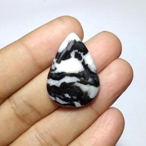 Weißer Büffel Cabochon, Weißer Büffel Birnenform Cabochon, Weißer Büffel Büffel Cabochon, Top Qualität Weißer Büffel Büffel Cabochon Für Wire Wrapping, 32 MM