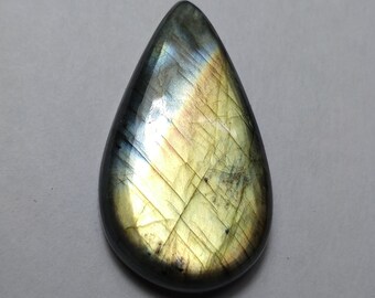 Natural Spectrolite Cabochon, Spectrolite Pear Shape Cabochon, Spectrolite Cab, Multi Purple Labradorite, Wire Wrapping Spectrolite, 32 MM