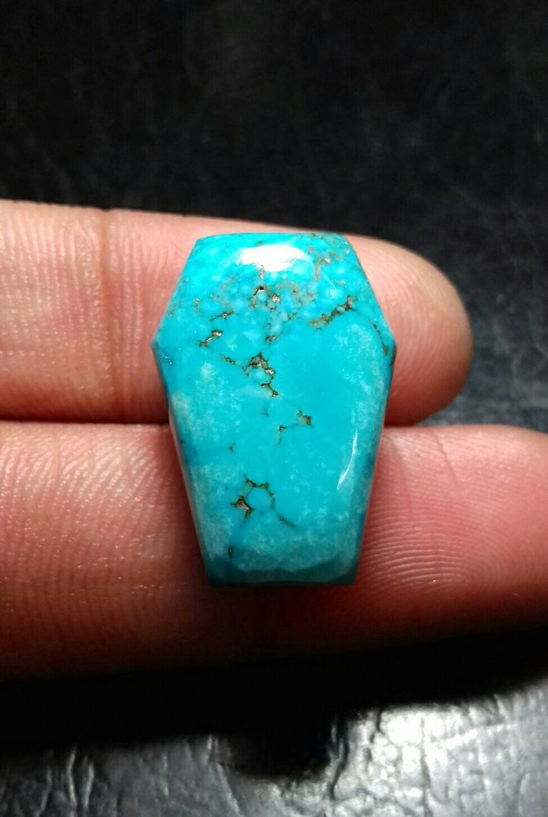 Natural Turquoise Coffin Shape Cabochon