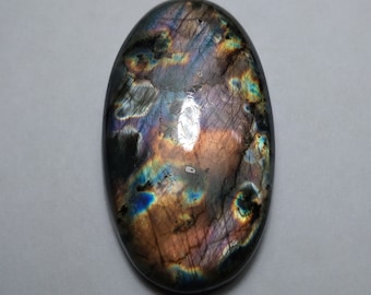 Natural Spectrolite Cabochon, Spectrolite Oval Shape Cabochon, Spectrolite Cab, Multi Purple Labradorite, Wire Wrapping Spectrolite, 48 MM