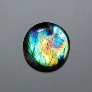 Labradoriet Cabochon, Labradoriet Ronde Vorm Cabochon, Spectrolite Cabochon, Multi Paars Labradoriet Cabochon, Beste voor Draad wrapping, 23 MM