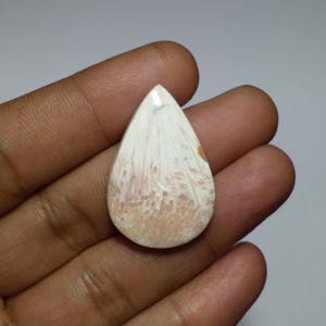 Roze scoleciet cabochon, scoleciet cabochon, peervormige cabochon, scoleciet cabochon, topkwaliteit scoleciet cabine, scoleciet cabine voor draadwikkeling, 35 mm