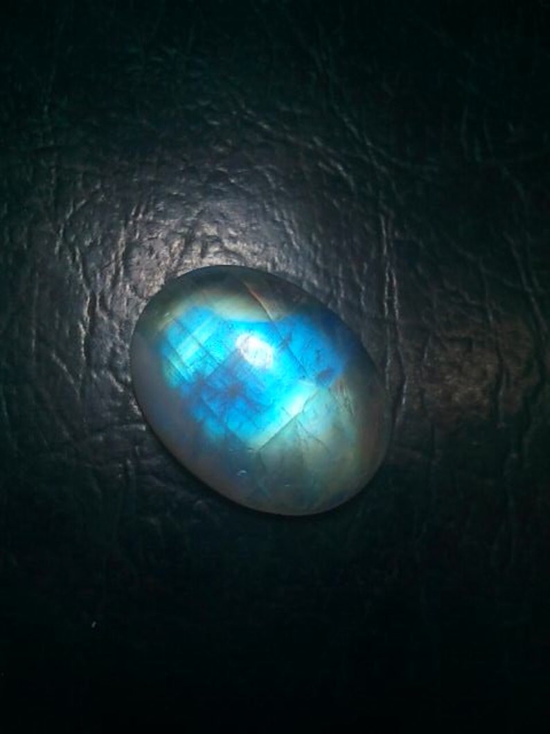Rare Rainbow Moonstone Oval Shape Cabochon