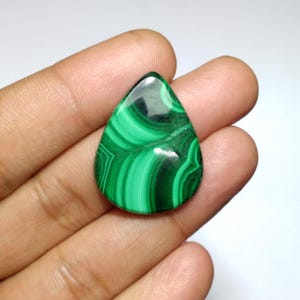 Natuurlijke malachiet cabochon, malachiet peervorm cabochon, malachiet cabochon, topkwaliteit malachiet cabochon, malachiet voor draadwikkeling, 31 mm