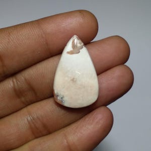 Roze scoleciet cabochon, scoleciet cabochon, peervormige cabochon, scoleciet cabochon, topkwaliteit scoleciet cabine, scoleciet cabine voor draadwikkeling, 32 mm