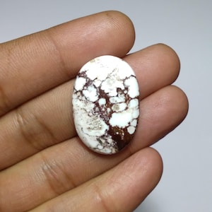 Cabochon van wild paard, cabochon met ovale vorm van wild paard, cabine met wilde paarden turkoois, wilde paard van topkwaliteit, cabine met wilde paarden voor draadwikkeling, 31 mm