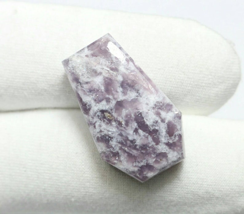 Natural Lepidolite Beautiful Coffin Shape Cabochon