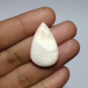 Roze scoleciet cabochon, scoleciet cabochon, peervormige cabochon, scoleciet cabochon, topkwaliteit scoleciet cabine, scoleciet cabine voor draadwikkeling, 32 mm