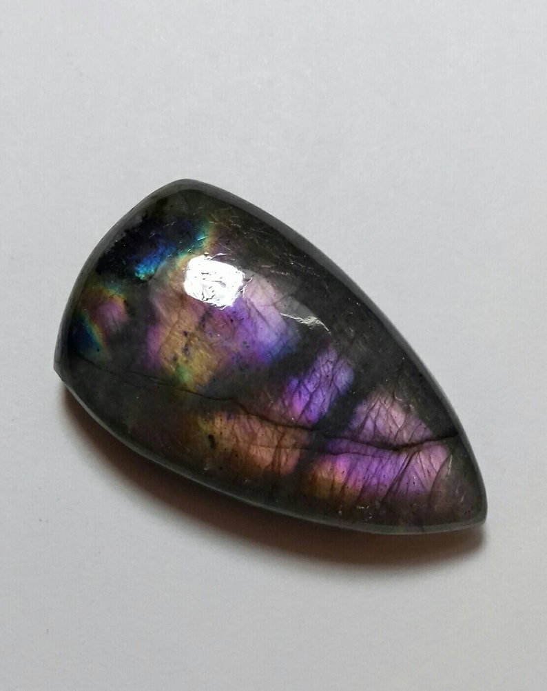 Labradorite Triangular Shape Cabochon 35\u00d720\u00d78 MM Size