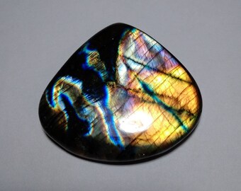 Cabochon de labradorite multi pourpre, cabochon en forme de cœur, cabochon de spectrolite, cabine de labradorite pourpre, labradorite pour emballage de fil, 43 MM