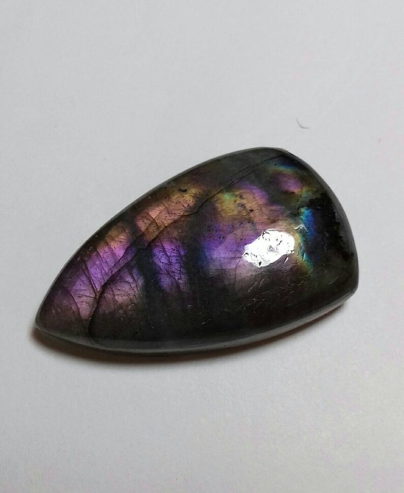Labradorite Triangular Shape Cabochon 35\u00d720\u00d78 MM Size
