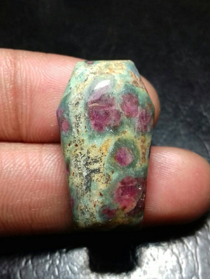 Natural Ruby In Fuchsite Coffin Shape Cabochon