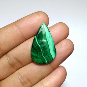 Natuurlijke malachiet cabochon, malachiet peervorm cabochon, malachiet cabochon, topkwaliteit malachiet cabochon, malachiet voor draadwikkeling, 33 mm
