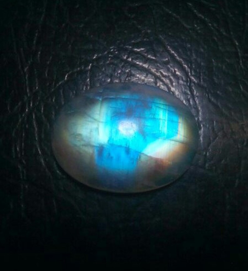 Rare Rainbow Moonstone Oval Shape Cabochon