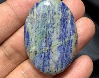 Natural Sodalite Oval Shape Cabochon, Sodalite Cabochon, 45×31×6 MM