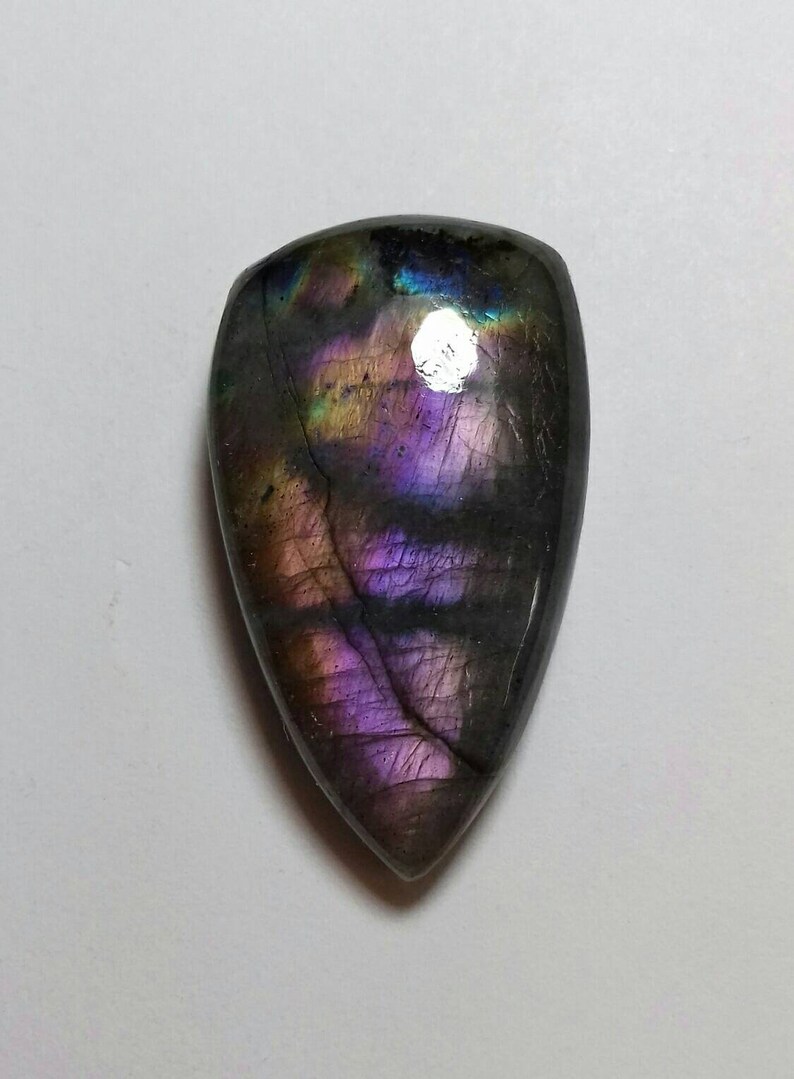 Labradorite Triangular Shape Cabochon 35\u00d720\u00d78 MM Size