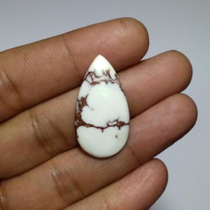 Cabochon van wild paard, cabochon in peervorm van wild paard, cabochon van wilde paarden, Turquoise cabine van wild paard, wilde paard van topkwaliteit, cabine van wilde paarden voor draadwikkeling, 33 mm