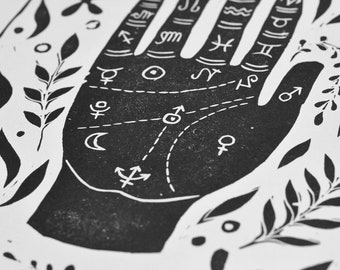 Zodiac Hand Lino