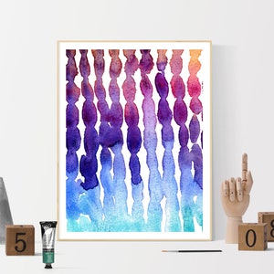 Color Abstract print, Digital print, Art print, Watercolor print, Modern Art, Minimalistic Art, Instant download, Watercolors, Abstract image 1