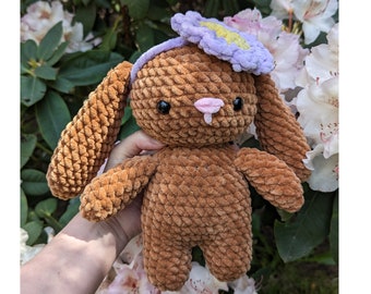 Maple the Rabbit, crochet amigurumi bunny, crochet plushie, stuffed animal amigurumi, cute bunny plushie, bunny, handmade toy, amigurumi