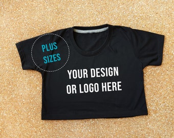 Custom Plus Size Crop Top: Personalized Image T-Shirt