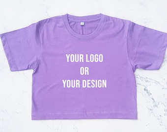 Custom Print-on-Demand Crop Top: Design Your Own 100% Cotton Tee