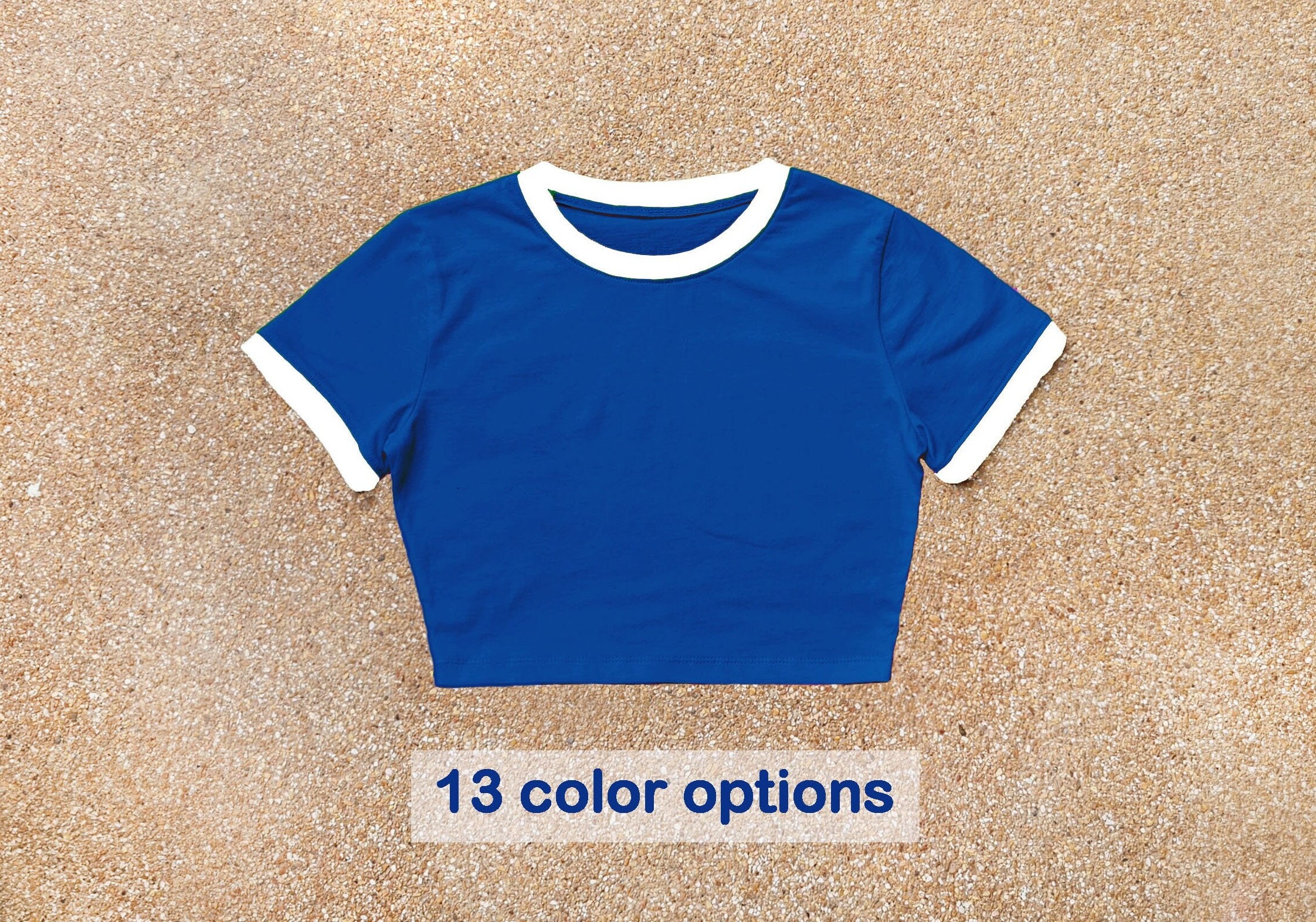 トップス satur Apero Crop Ringer T-Shirt - Navy SATUR] (W) Apero Crop Ringer T-Shirt - Mint