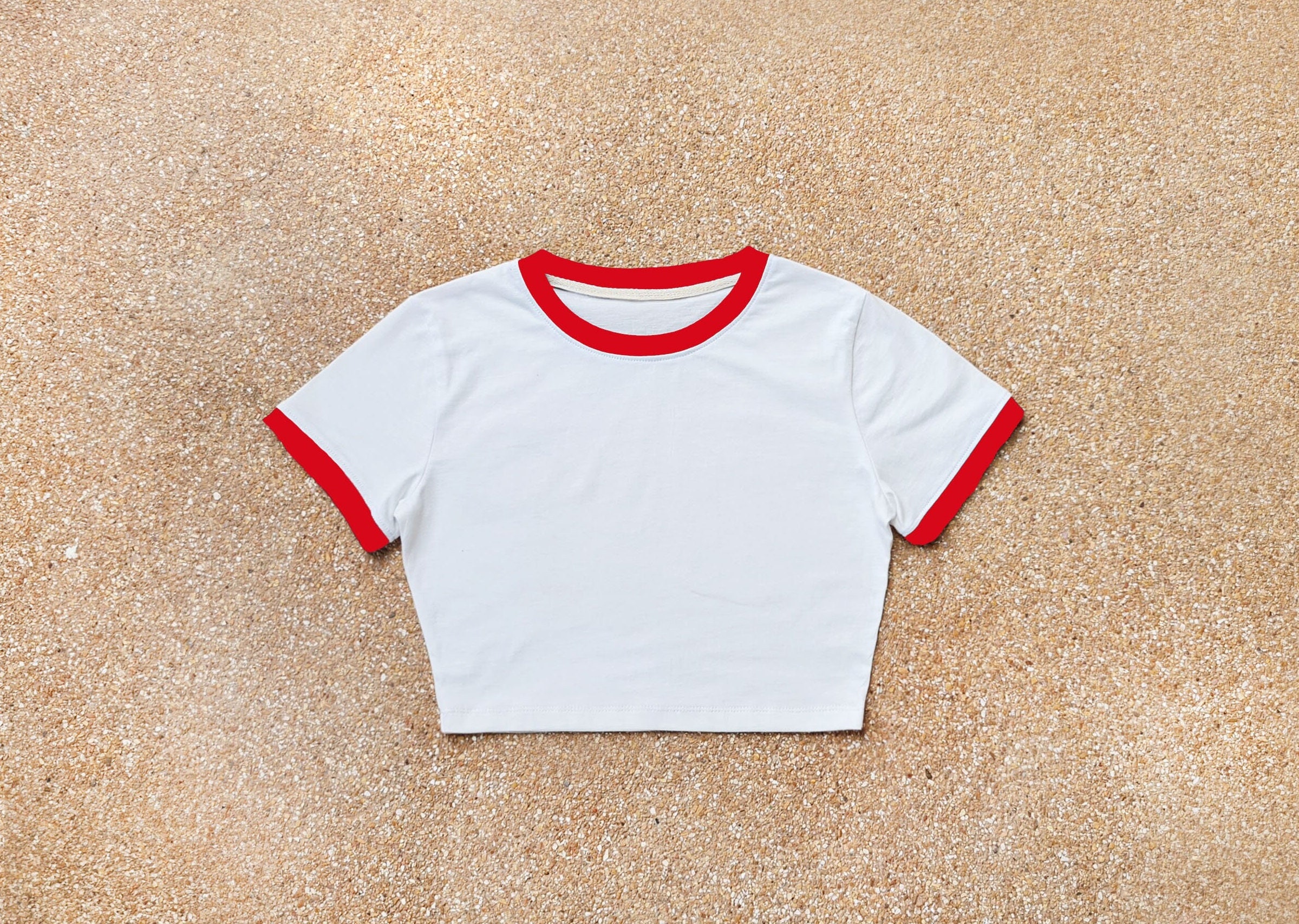 トップス Cropped Taped Ringer T-Shirt G3147 Taped Ringer T-Shirt - Snow White | Men's T-Shirts