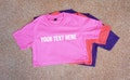 Custom Text Crop Top: Personalized Cotton Tee product logo