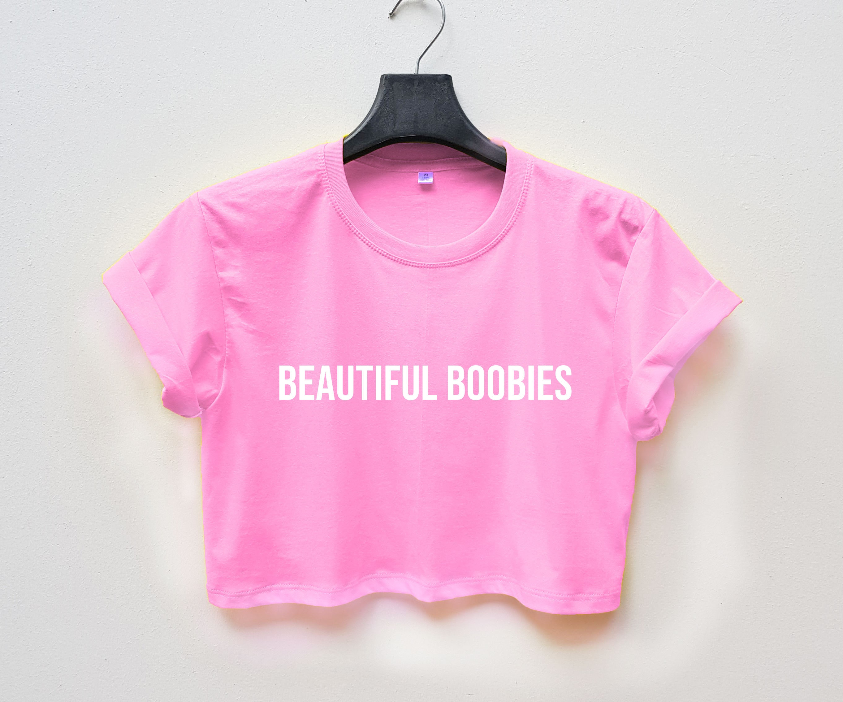 Beautiful Boobies Crop Top, Beautiful Boobies T Shirt, Quote Crop Tshirt,  Crop Tee, Crop Tshirt, Crop Tops for Women, Crop Top for Teen 