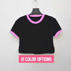 Haut court Crop top personnalisé avec photo logo motif texte