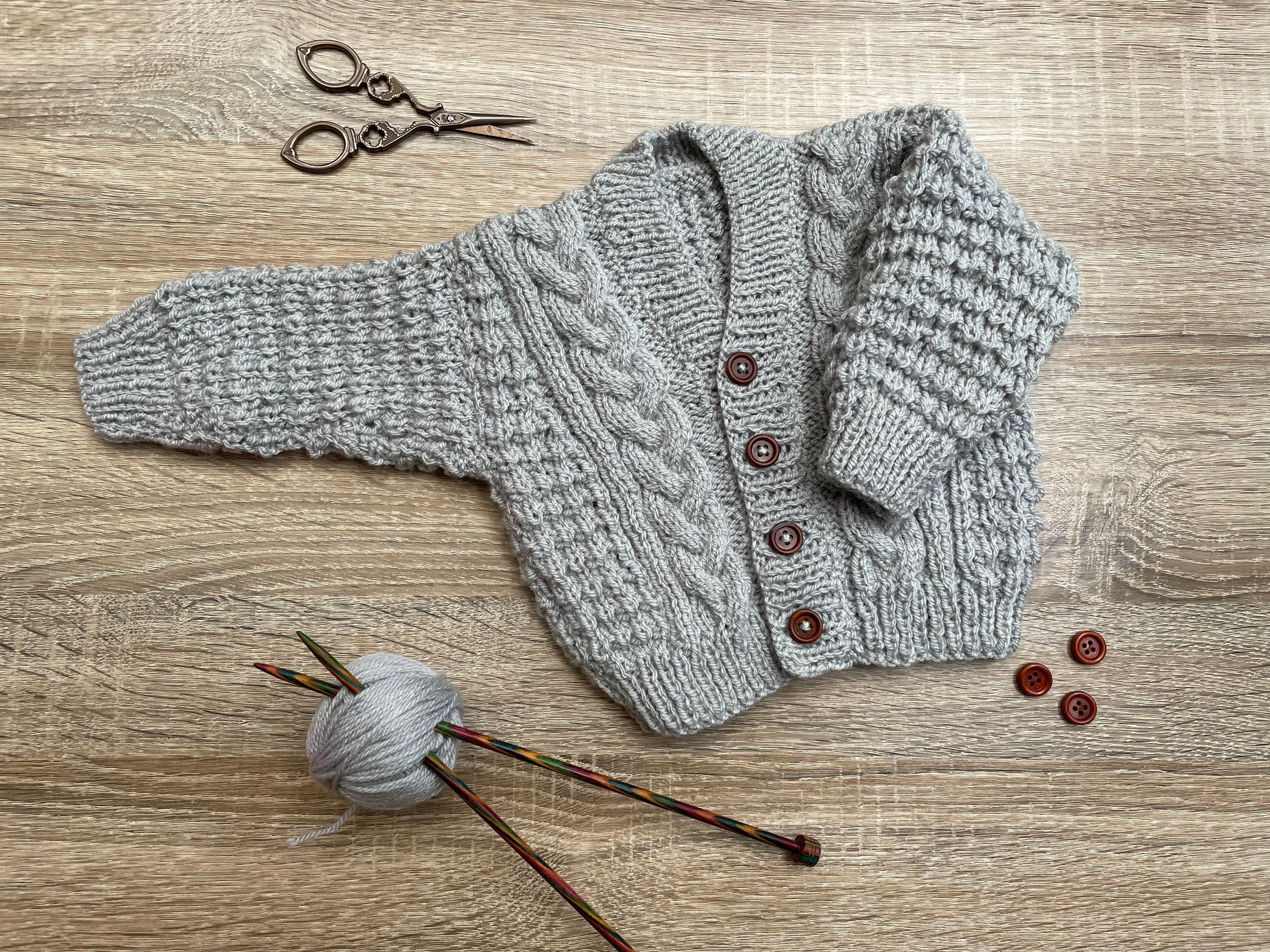 Hand knitted baby cardigans for sale clearance