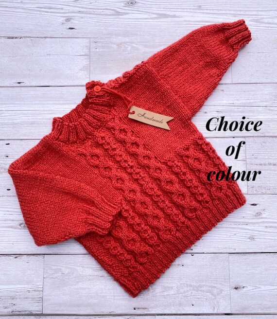 hand knitted baby jumpers