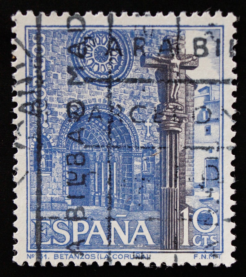 1967 Spanish Tourism Postage Stamp Set // Spain Vintage Used Etsy