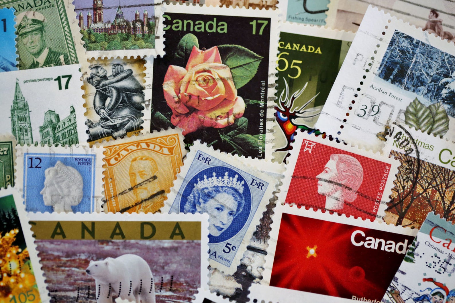 Canada Postage Stamp Collection // Canadian Used Vintage & Etsy