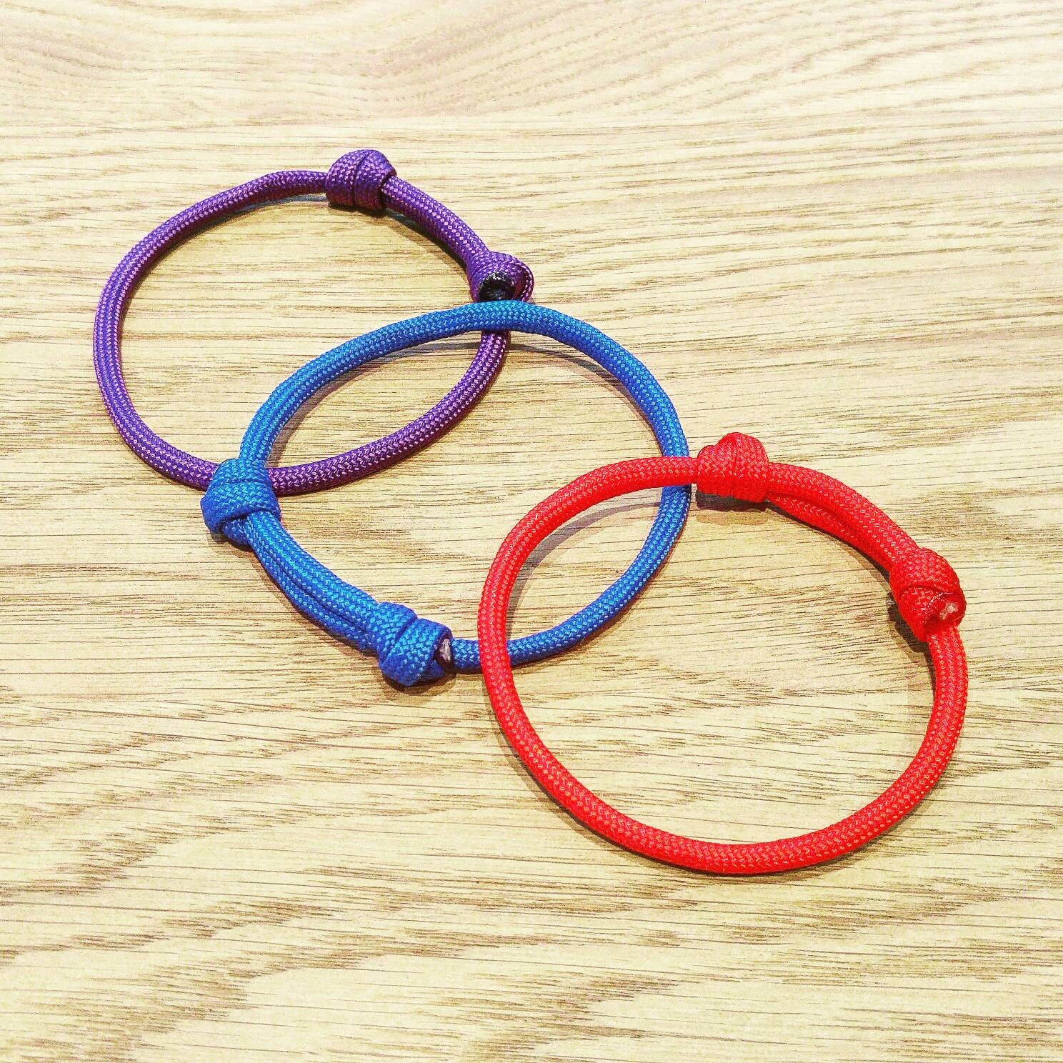 Paracord Sliding Knot Adjustable Bracelet PGUK 113 Colours Etsy