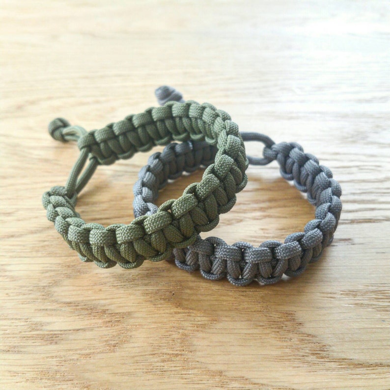 Custom Survival Paracord Bracelet Cobra Weave PGUK Etsy