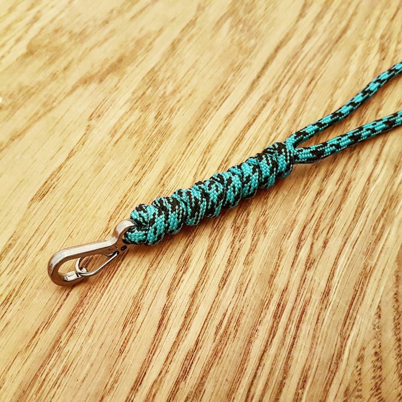 Custom Paracord Lanyard Snake Knot PGUK Metal Carabiner Etsy