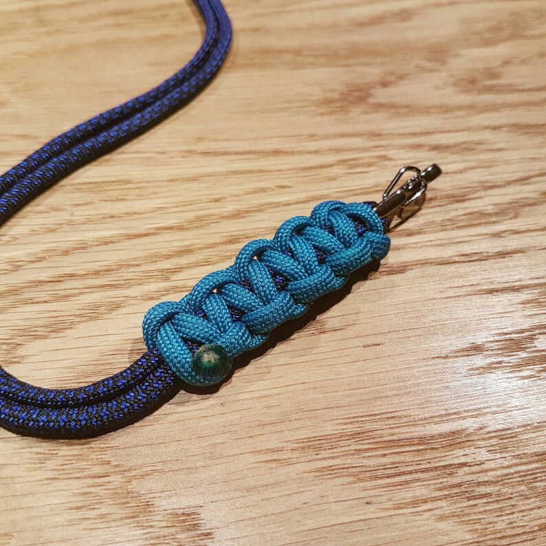 Paracord Lanyard Cobra Weave PGUK Metal Carabiner Etsy