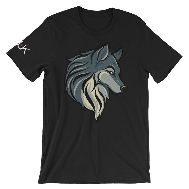 Wolf T Shirt Black Unisex Short Sleeve Jersey Tee S4XL Etsy