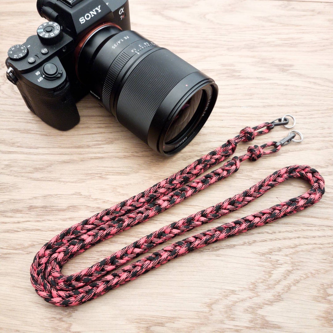 Camera Case With Rope Paracord Camera Neck Strap, Rope Camera Strap, Boyfriend Gift, Hand ...