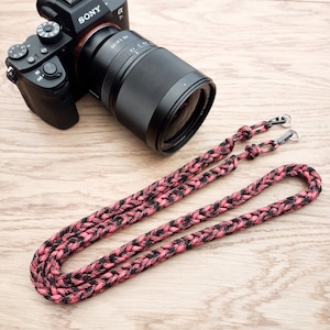 Paracord Camera Neck Strap, Rope Camera Strap, Boyfriend Gift, Hand Woven, 77 Colors, DSLR Cameras, 1m Long, Camera Body Strap, PGUK Brand