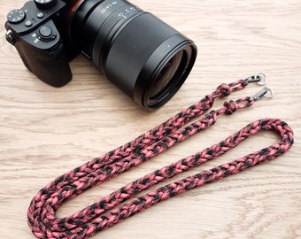 Paracord Camera Neck Strap, Rope Camera Strap, Boyfriend Gift, Hand Woven, 77 Colors, DSLR Cameras, 1m Long, Camera Body Strap, PGUK Brand