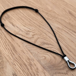 Touw vingerhoed ketting, paracord ketting, nautische roestvrijstalen hanger, verstelbaar, herenketting, zeilers cadeau, minimalistisch
